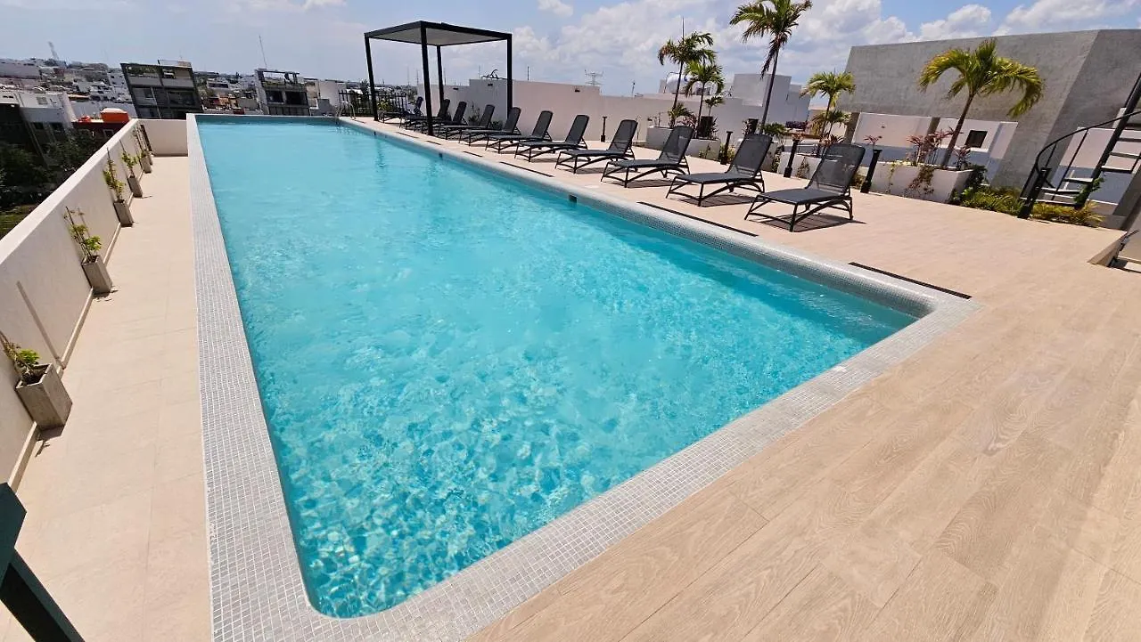 Fancy 3 Bedroom Apartments In Downtown Playa Rooftop Pool Gym Playa del Carmen