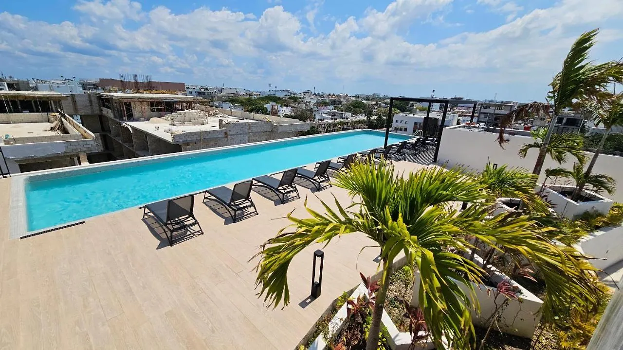 Fancy 3 Bedroom Apartments In Downtown Playa Rooftop Pool Gym Playa del Carmen